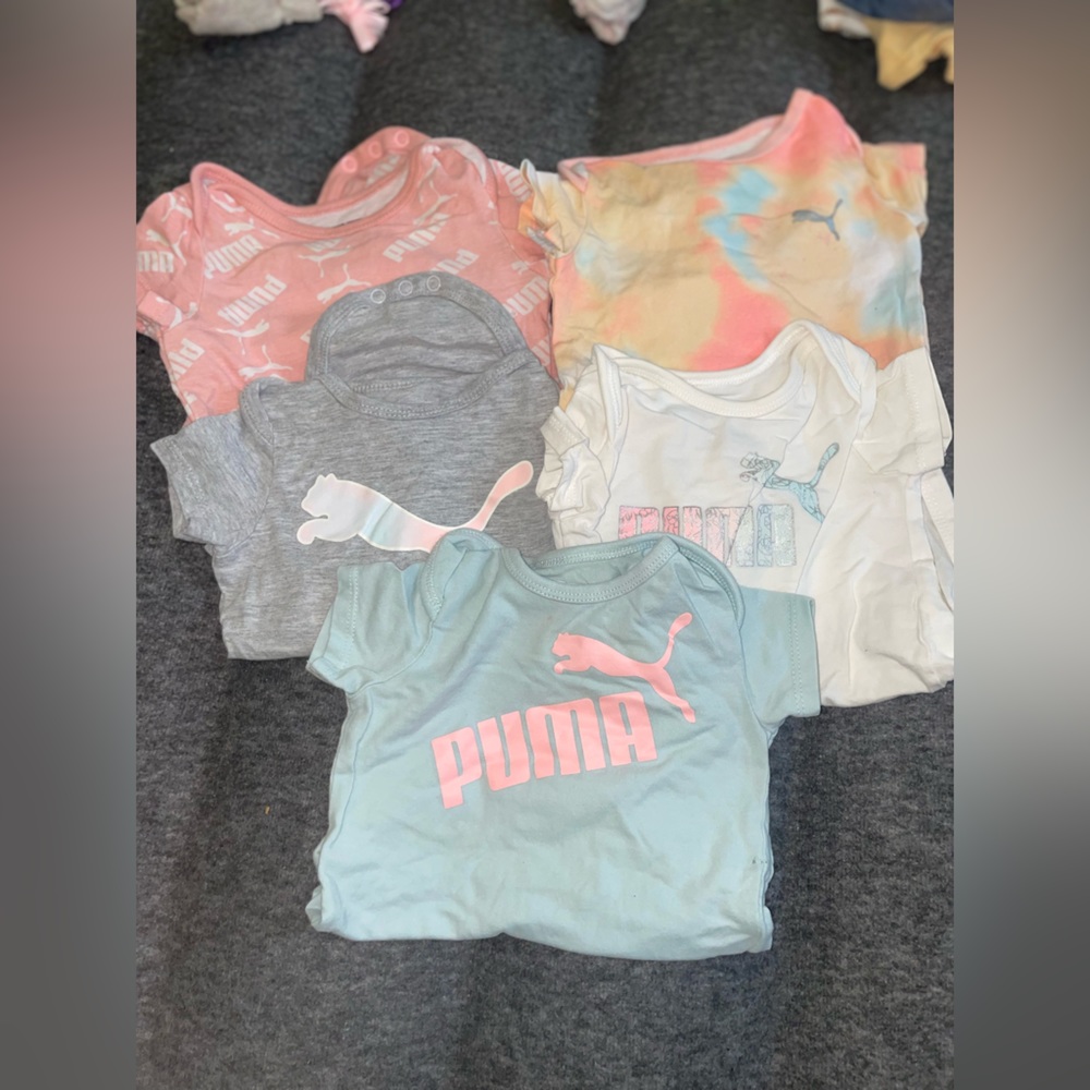 5 Puma Onesies size 0-3 months.